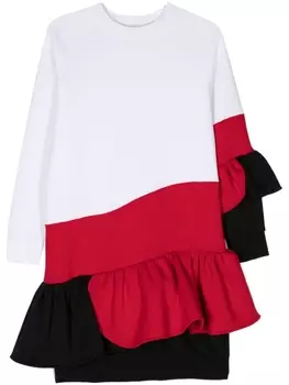 Ioana Ciolacu платье мини Pavlova с баской, белый