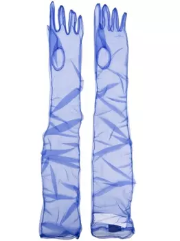 Ioana Ciolacu прозрачные перчатки, синий