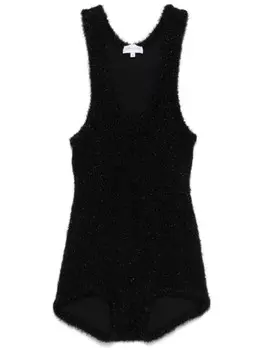 Ioana Ciolacu ромпер с бахромой, черный