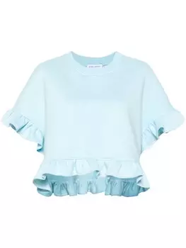 Ioana Ciolacu свитшот с оборками Baby Peony, синий