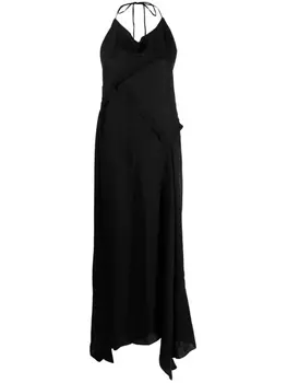 Ioannes шелковое платье макси, черный