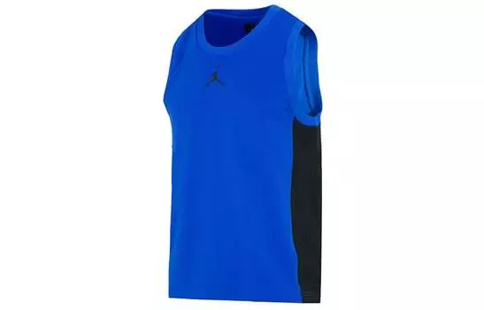 Иорданский мужской жилет Jordan, цвет Blue with Black Lettering