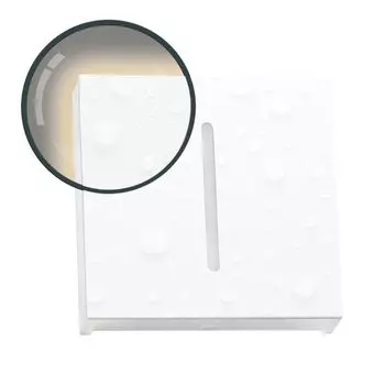 IP44 Светодиодное лестничное освещение STRIPE из алюминия / белое в квадрате для установки в коробку скрытого монтажа 68 мм - теплый белый 3000K - цвет алюминий [Ступенчатое освещение - встраиваемый настенный светильник - непрямое] Ledando