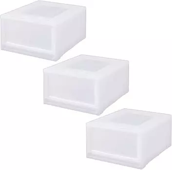 Iris Ohyama MBC-M Чемодан для хранения, натуральный, размер M, гардеробная, набор из 3 шт., Natural