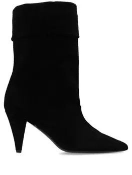 IRO 95 мм замшевые ботинки Lolo с острым носком, черный
