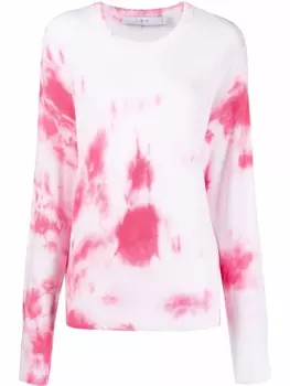 IRO джемпер с круглым вырезом и принтом тай-дай, белый