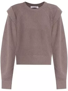 IRO джемпер с подплечниками, коричневый