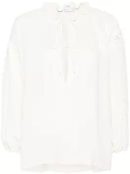 IRO фактурная блузка Ganitte с оборками, нейтральный цвет