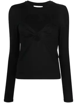 IRO футболка с драпировкой, черный