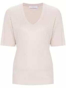 IRO футболка с необработанными краями, нейтральный цвет