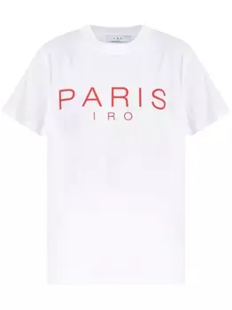 IRO хлопковая футболка с логотипом, белый