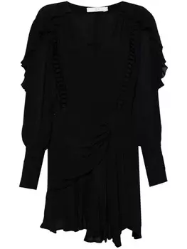 IRO многослойное платье мини, черный