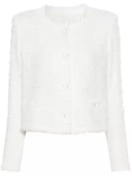 IRO однобортный пиджак из ткани букле, белый