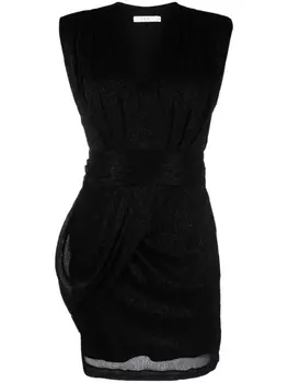 IRO платье мини Lurex со сборками, черный