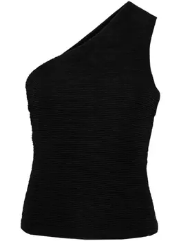 IRO плиссированный топ Ilow асимметричного кроя, черный
