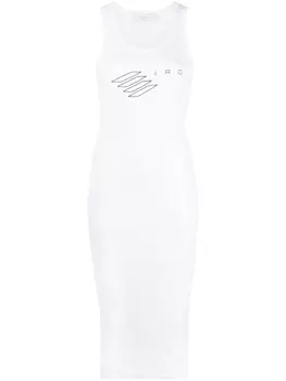 IRO приталенное платье с логотипом, белый