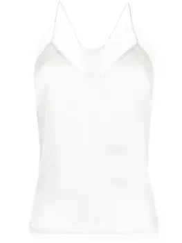 IRO шелковый топ с кружевной отделкой, серый