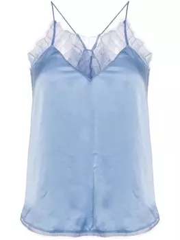 IRO топ Berwyn с кружевом, синий