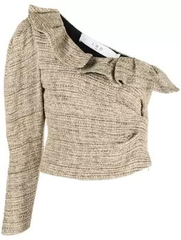 IRO топ Lizy с оборками, нейтральный цвет