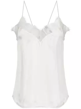 IRO топ на бретелях с кружевом, белый