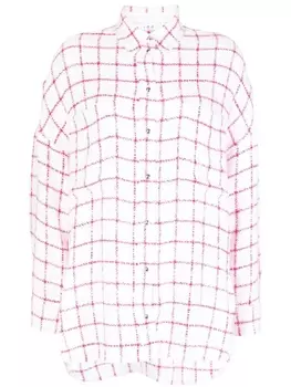 IRO твидовая рубашка в клетку, розовый