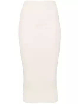 IRO юбка миди Piame в рубчик, нейтральный цвет