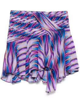 IRO юбка-шорты с абстрактным принтом, синий