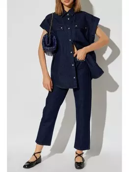 IRO укороченные джинсы slim fit, синий