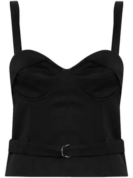 IRO укороченный топ Adim с поясом, черный