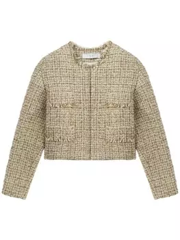 IRO укороченный твидовый жакет, золотой