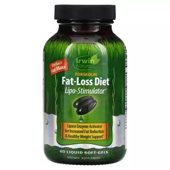 Irwin Naturals Форсколин Низкожировая диета, 60 жидких капсул