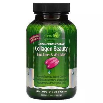 Irwin Naturals Коллаген для красоты веризол с клинически доказанной эффективностью 80 мягких капсул с жидким наполнителем
