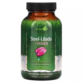 Irwin Naturals Steel-Libido для женщин, 75 гелевых капсул