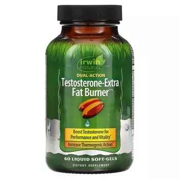 Irwin Naturals Testosterone-Extra Fat Burner, 60 мягких таблеток