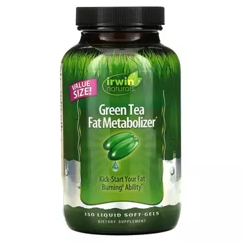 Irwin Naturals Зеленый чай для жирового обмена 150 мягких капсул с жидкостью