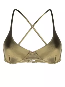 Isa Boulder двусторонний топ бикини с перекрестными бретелями, зеленый