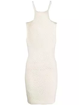 Isa Boulder платье мини Map в технике кроше, белый