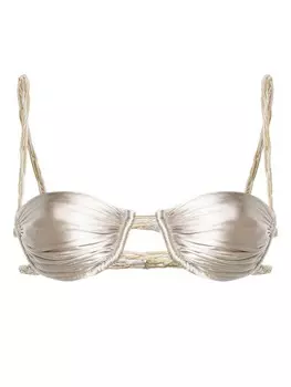 Isa Boulder топ бикини на косточках, серебристый