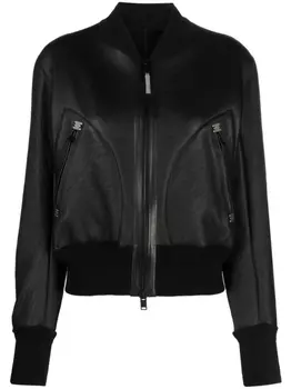Isaac Sellam Experience zip-up leather bomber jacket, черный