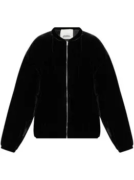 ISABEL MARANT бархатная куртка-бомбер, черный