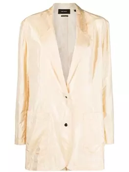 ISABEL MARANT блейзер с эффектом металлик, желтый