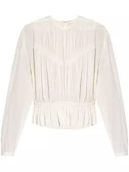 ISABEL MARANT блузка Gelina со сборками, нейтральный цвет