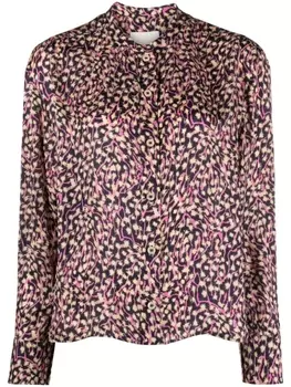 ISABEL MARANT блузка Leidy с графичным принтом, розовый