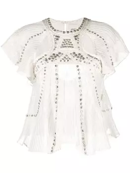 ISABEL MARANT блузка Orna с люрексом, белый