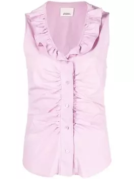 ISABEL MARANT блузка с оборками, фиолетовый