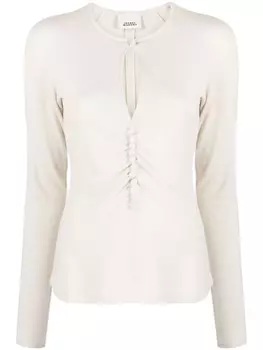 ISABEL MARANT блузка с вырезом-капелькой, нейтральный цвет