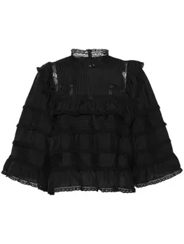 ISABEL MARANT блузка Zalmara с кружевными вставками, черный