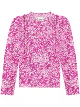 ISABEL MARANT блузка Zarga с абстрактным принтом, розовый