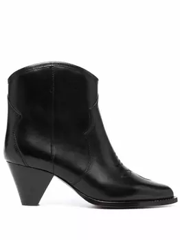 ISABEL MARANT ботильоны с вышивкой, черный