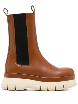 ISABEL MARANT ботинки Челси из кожи на толстой подошве, коричневый